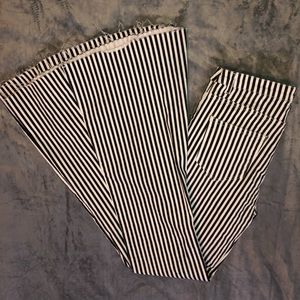 Black and white striped Bell Bottoms